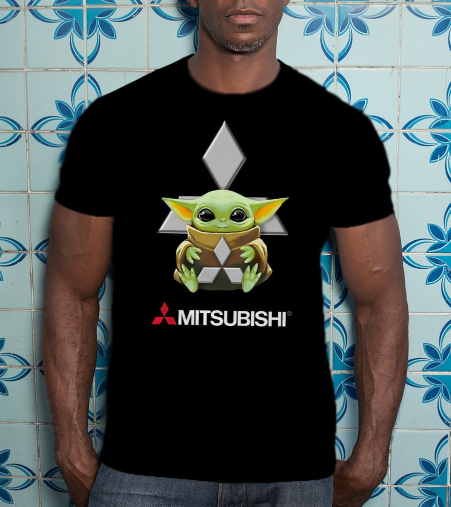 Grogu Embracing Mitsubishi T-Shirt