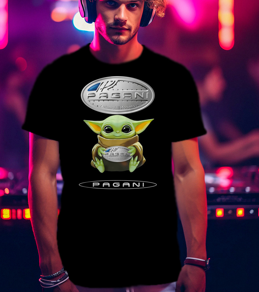 Grogu Pagani Automobili Modena Hug Iconic T-Shirt
