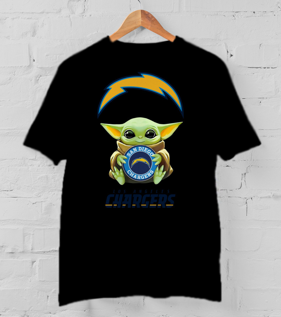Grogu Hug Los Angeles Chargers San Diego Chargers T-Shirt