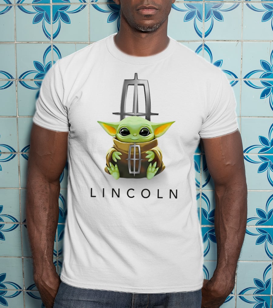 Lincoln Grogu Hug Icon Crossover White T-Shirt