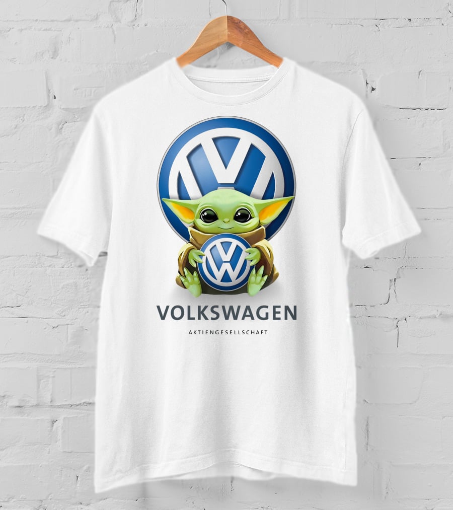Volkswagen Grogu Hugging Logo Aktiengesellschaft T-Shirt