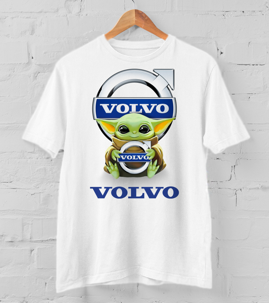 Volvo Logo Grogu Hugging Car T-Shirt