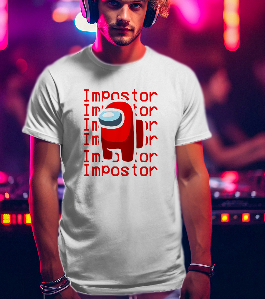 Impostor Among Us Red Crewmate Character T-Shirt