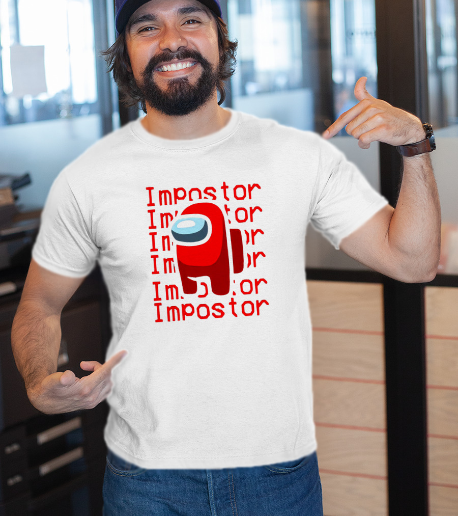 Impostor Among Us Red Crewmate Character T-Shirt