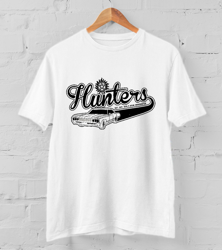 Hunters Est. 2005 Sam And Dean Winchester Car T-Shirt
