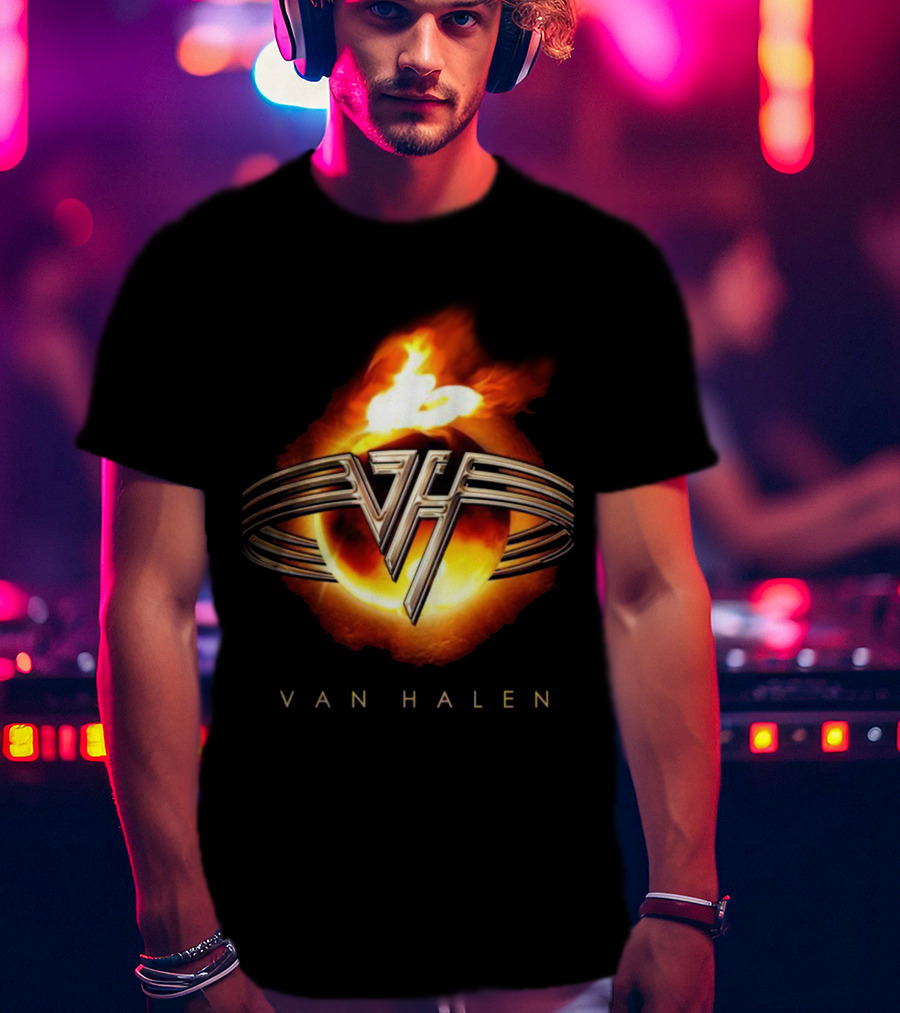 Van Halen Flaming Logo Iconic T-Shirt