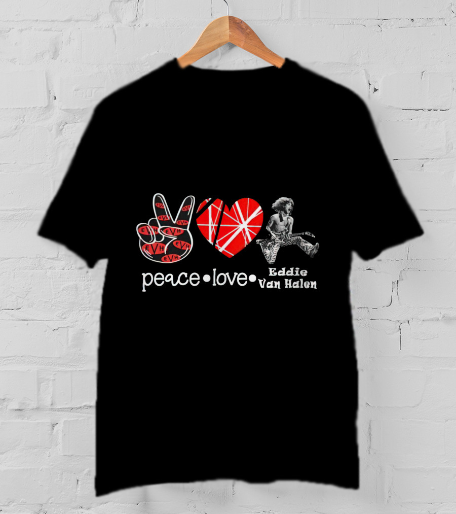 Peace Love Eddie Van Halen T-Shirt