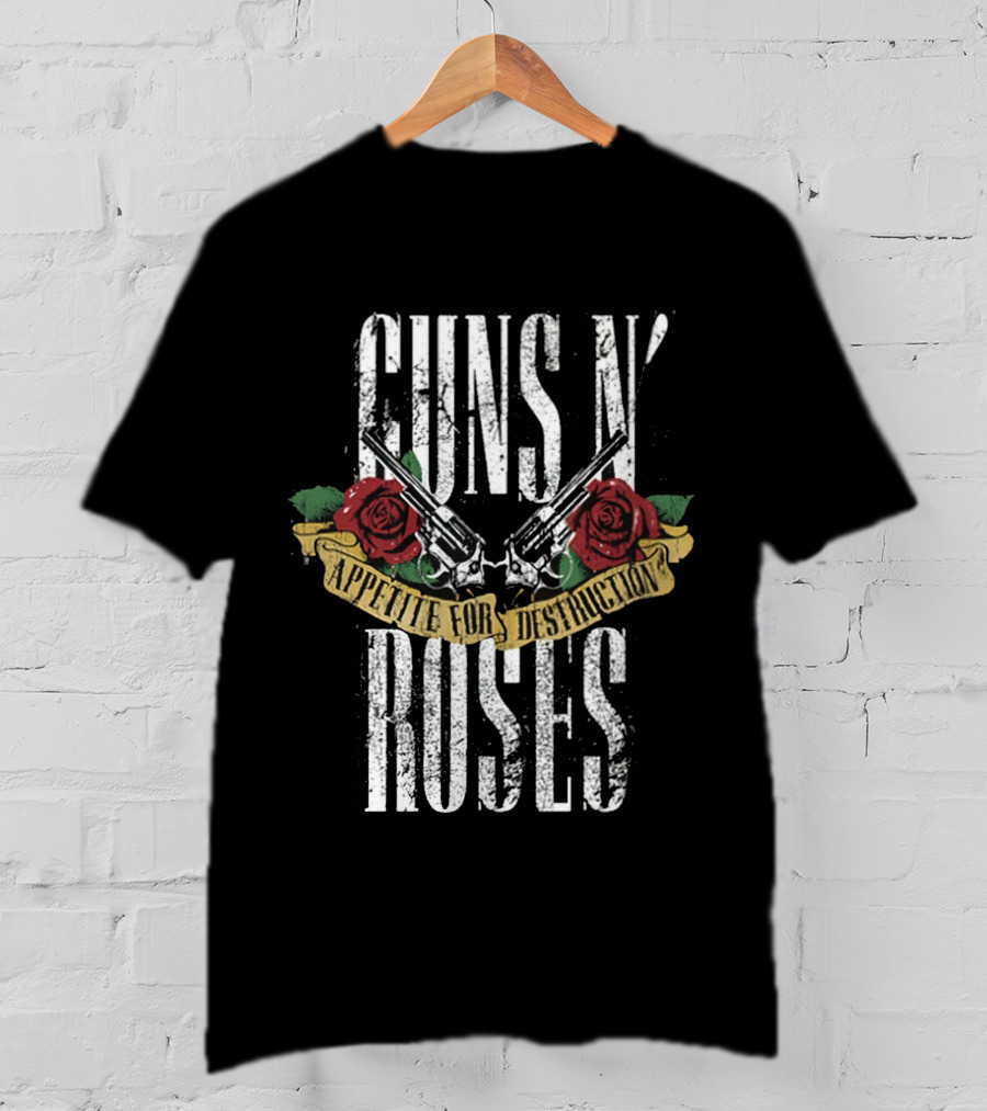 Guns N' Roses Appetite For Destruction Roses Pistols T-Shirt
