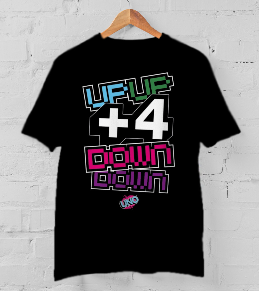 UpUpDownDown Plus Four UNO Gaming Collaboration T-Shirt