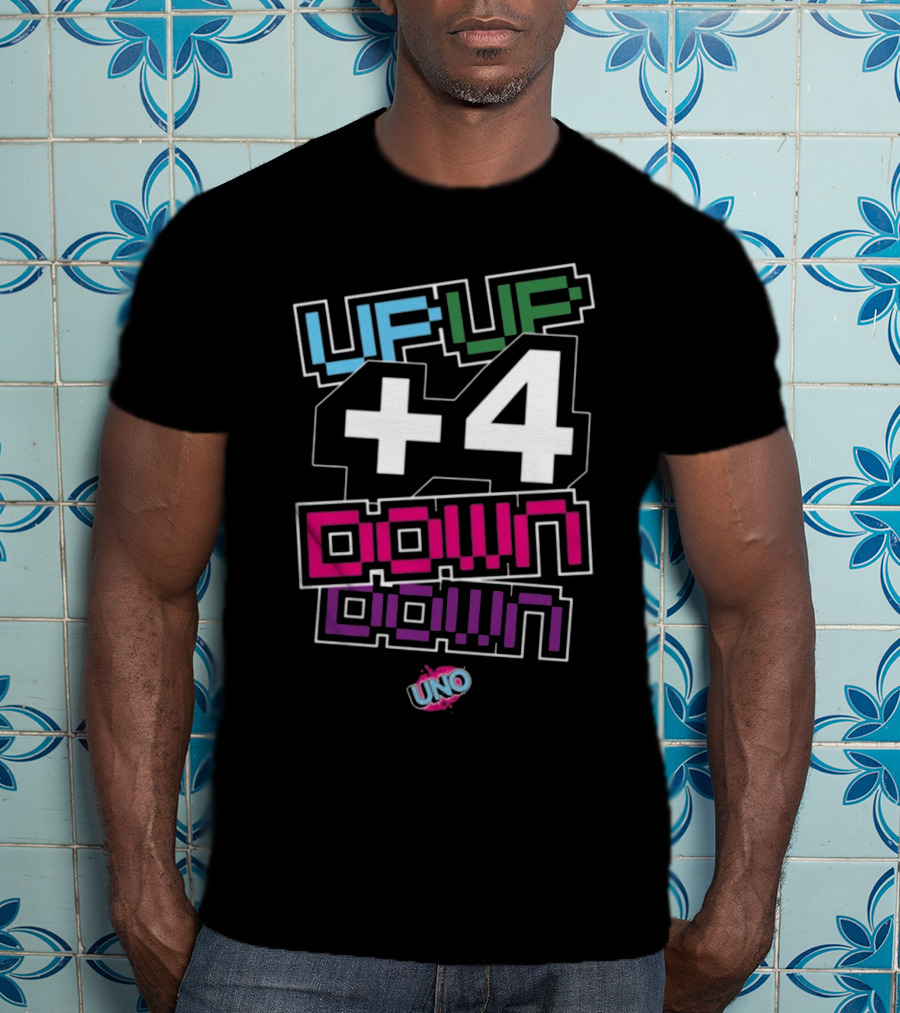 UpUpDownDown Plus Four UNO Gaming Collaboration T-Shirt