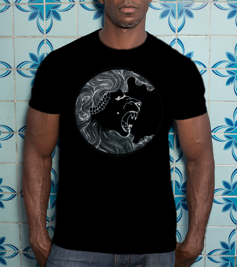 Madeon Merch Fierce Line Art Lion Head T-Shirt