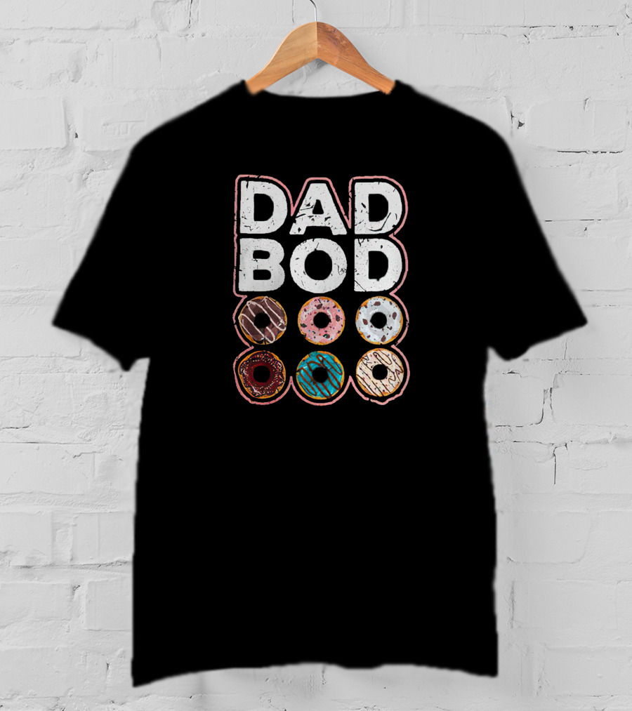 Dad Bod Funny Six Pack Donuts T-Shirt