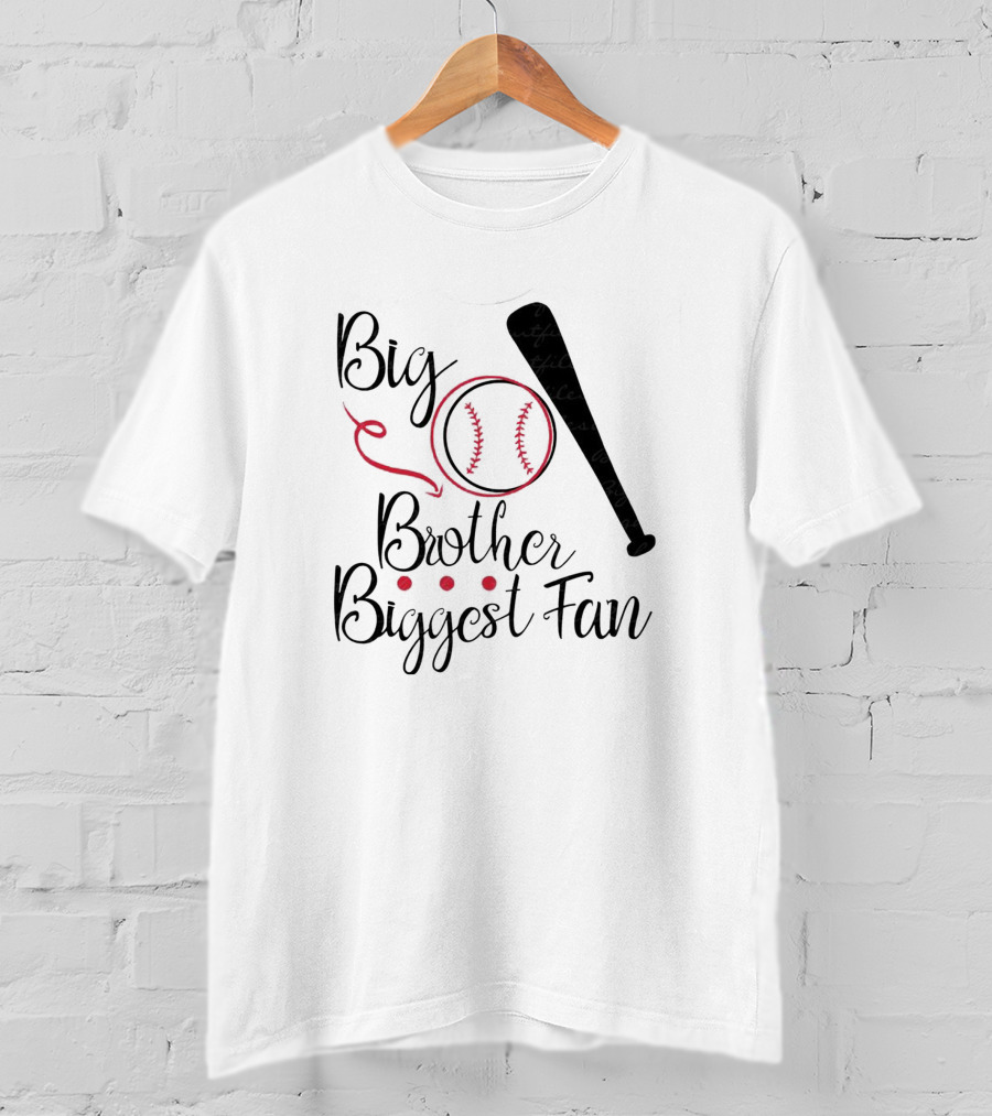 Big Brother Biggest Fan Baseball Items T-Shirt