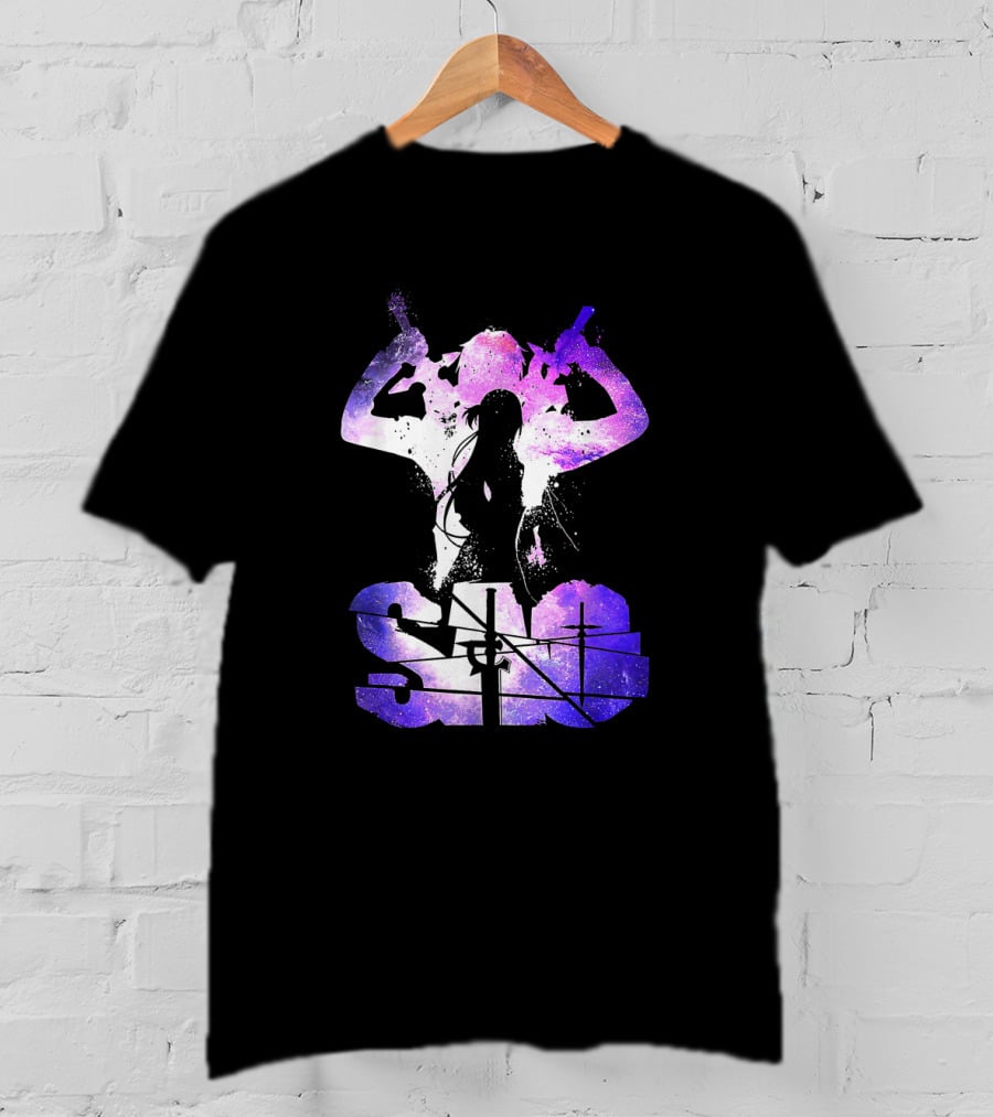 SAO Kirito And Asuna Silhouette Galaxy T-Shirt