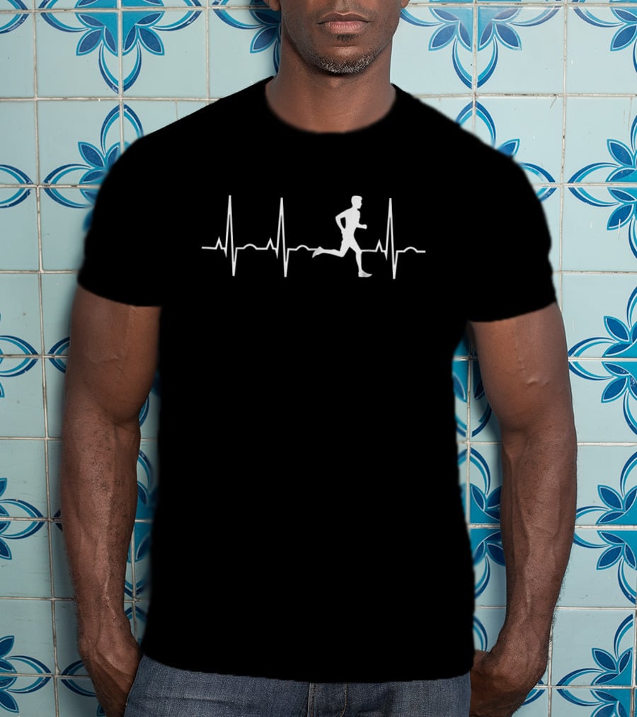 Runner's Pulse Lifeline With Running Figure T-Shirt