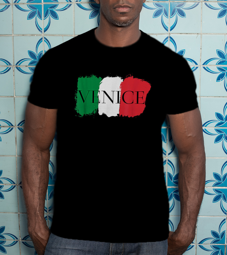 Venice Italy With Italian Flag Colors T-Shirt