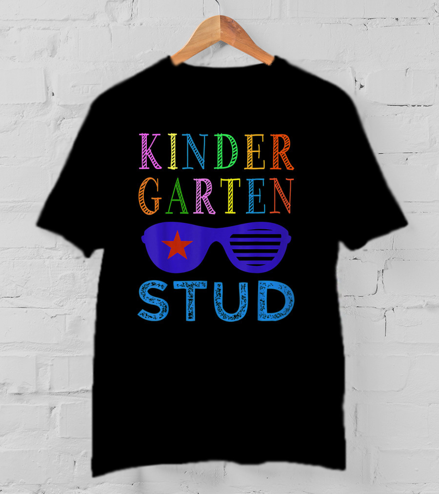 Kindergarten Stud Colorful Sunglasses Back To School First Day Fun T-Shirt