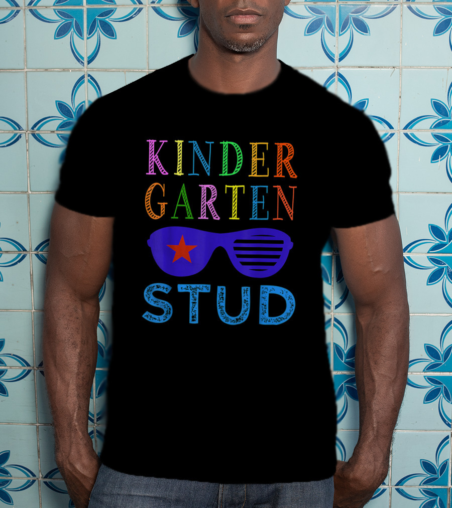 Kindergarten Stud Colorful Sunglasses Back To School First Day Fun T-Shirt