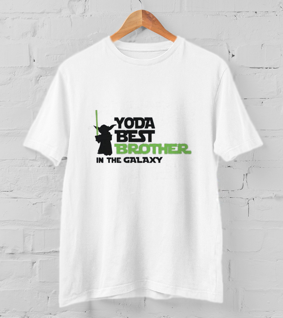 Yoda Best Brother In The Galaxy With Lightsaber T-Shirt