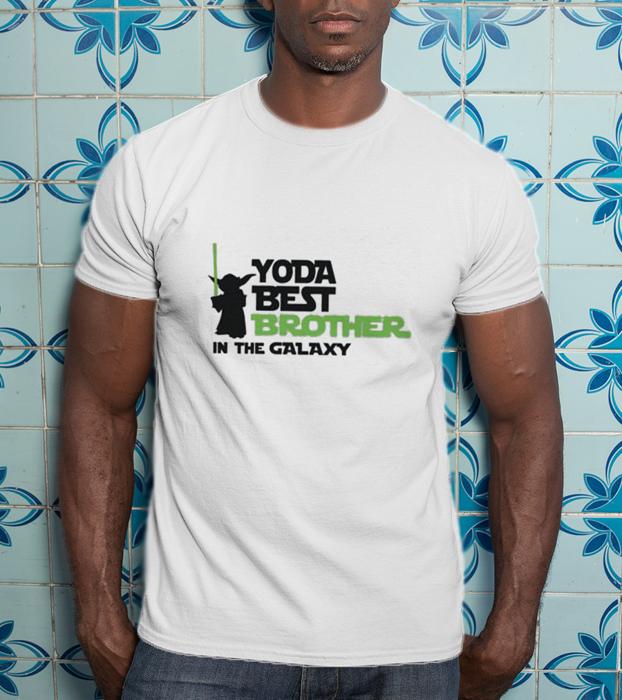 Yoda Best Brother In The Galaxy With Lightsaber T-Shirt