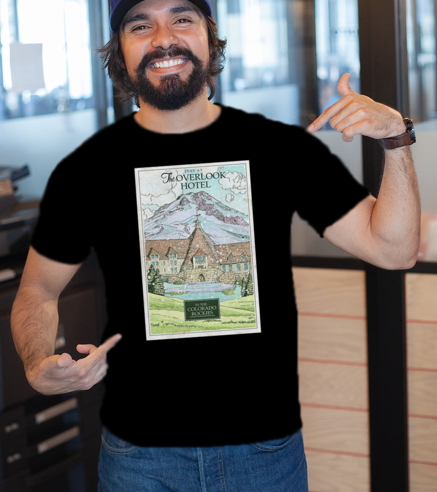 Stay At The Overlook Hotel In The Colorado Rockies Snowy Mountain T-Shirt