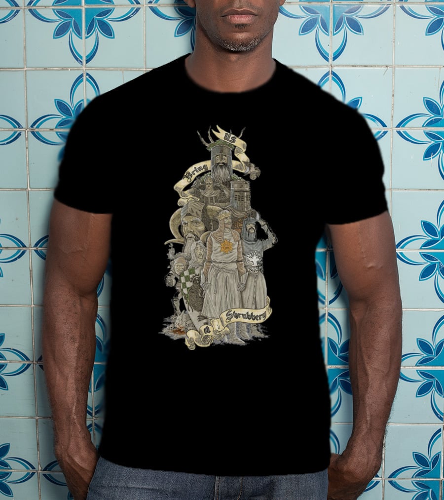 Monty Python King Arthur Knights Demand Shrubbery T-Shirt