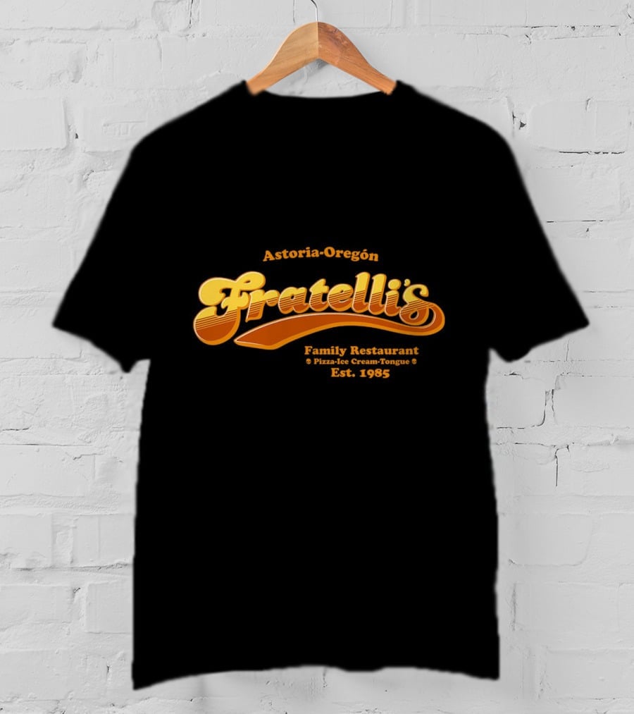 Astoria-Oregon Fratelli's Family Restaurant Pizza Ice Cream Tongue Est 1985 T-Shirt