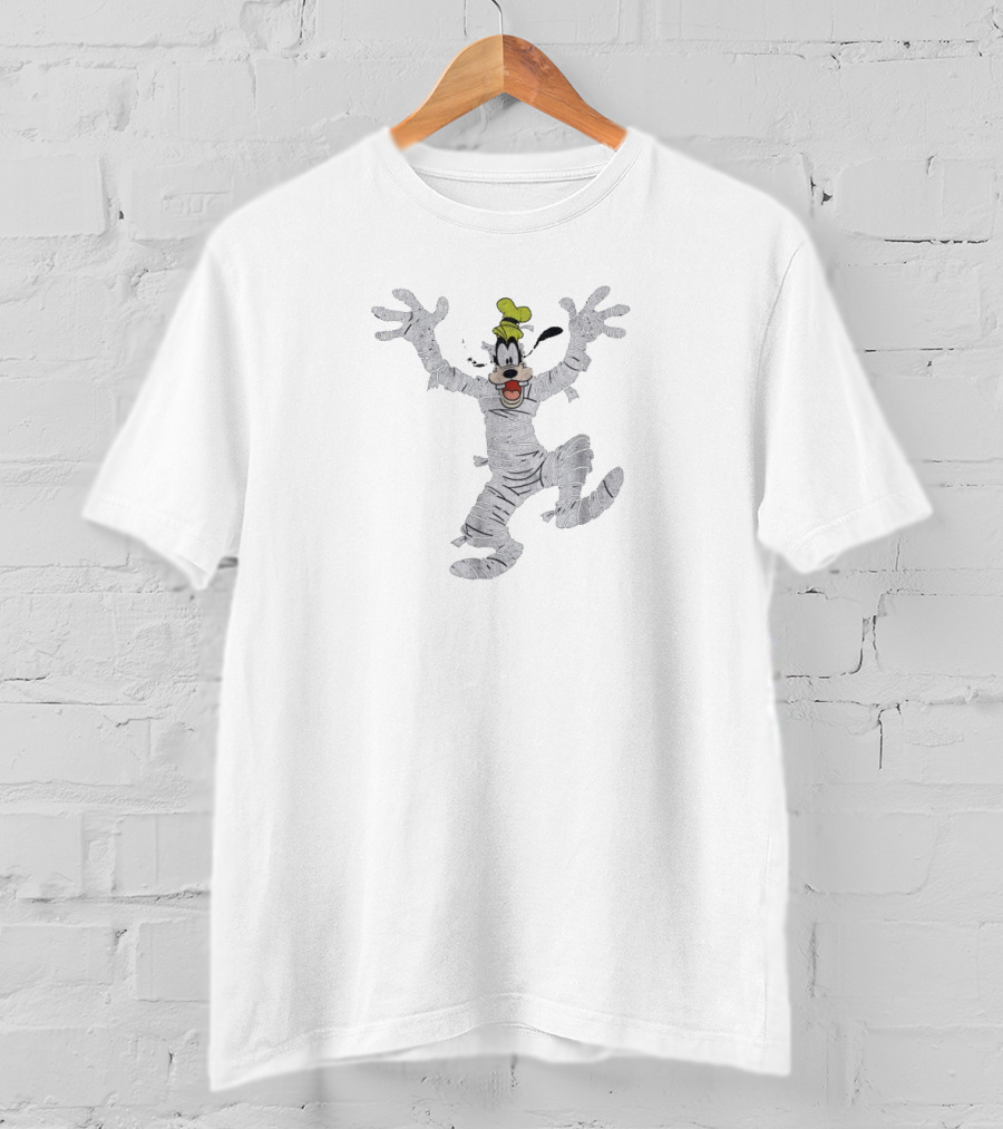 Disney Halloween Goofy Wrapped As Mummy Character T-Shirt