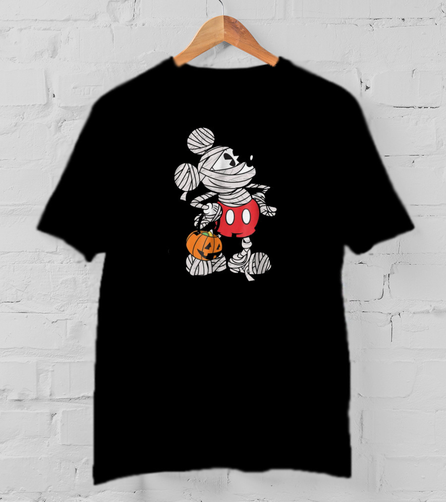 Disney Mickey Mouse Mummy Halloween Pumpkin T-Shirt