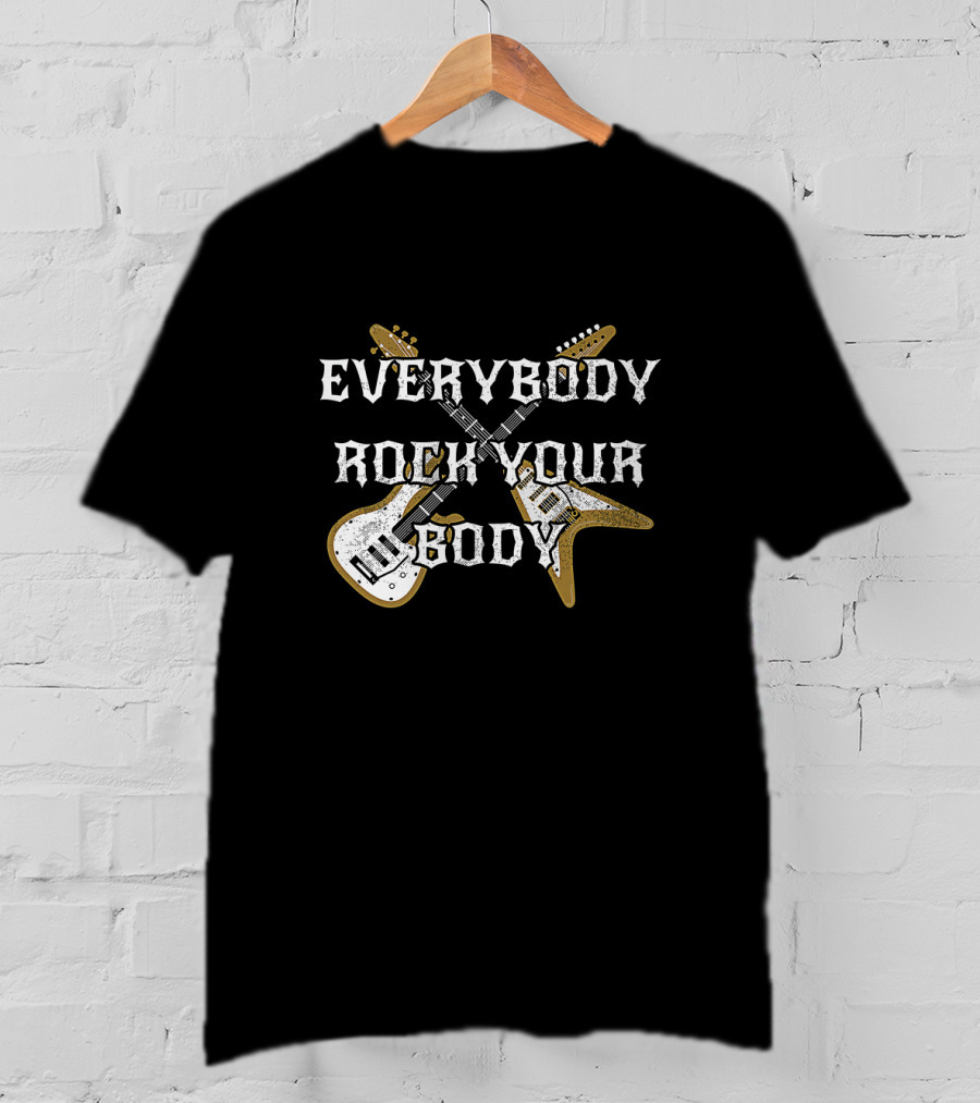 Everybody Rock Your Body Backstreet-inspired Crossed Guitars T-Shirt