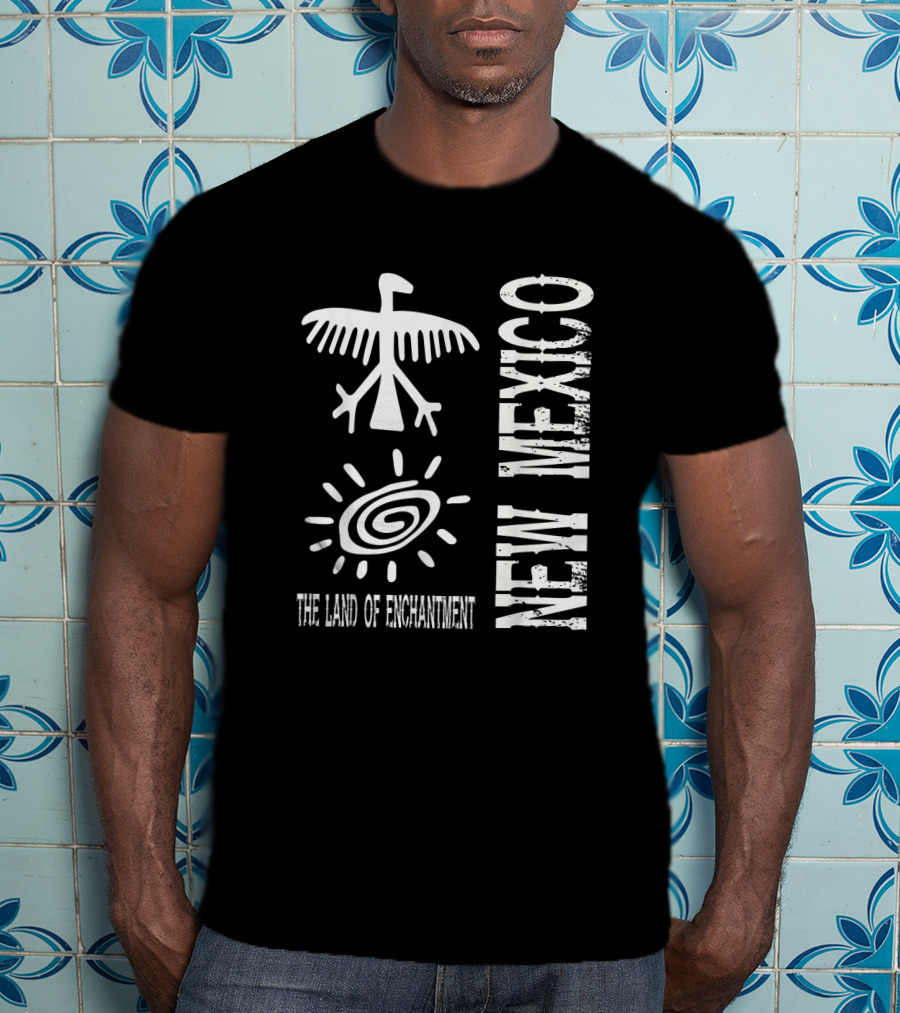 New Mexico Petroglyph Bird And Spiral Land Of Enchantment T-Shirt