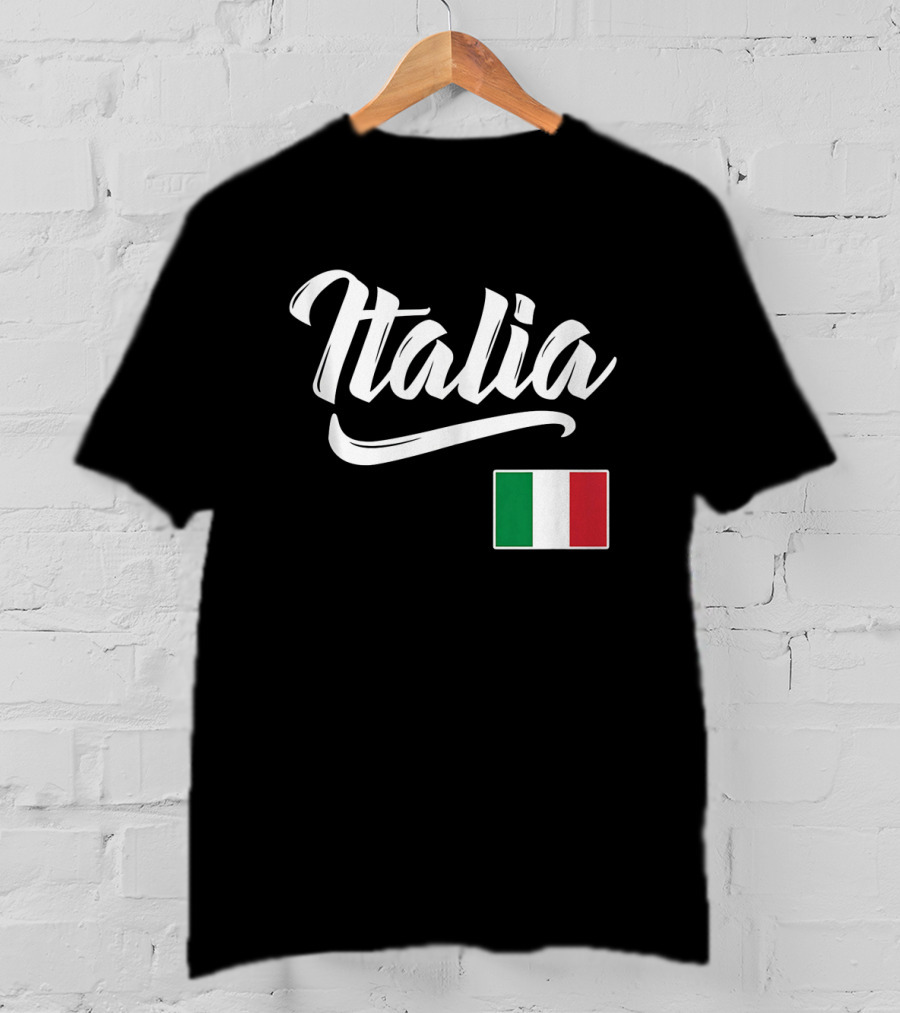 Italia Italian Flag Italy Italiano Heritage Iconic Symbol Recognition T-Shirt