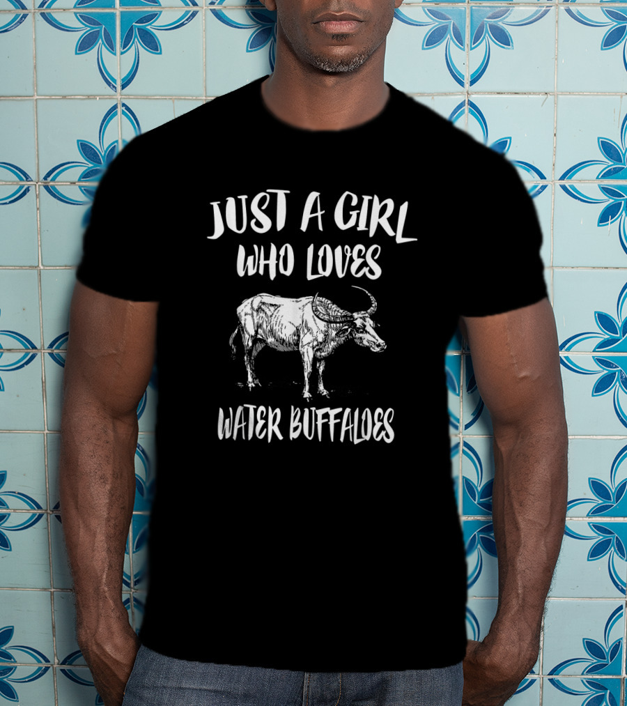 Girl Passionate About Water Buffaloes Animal Love T-Shirt
