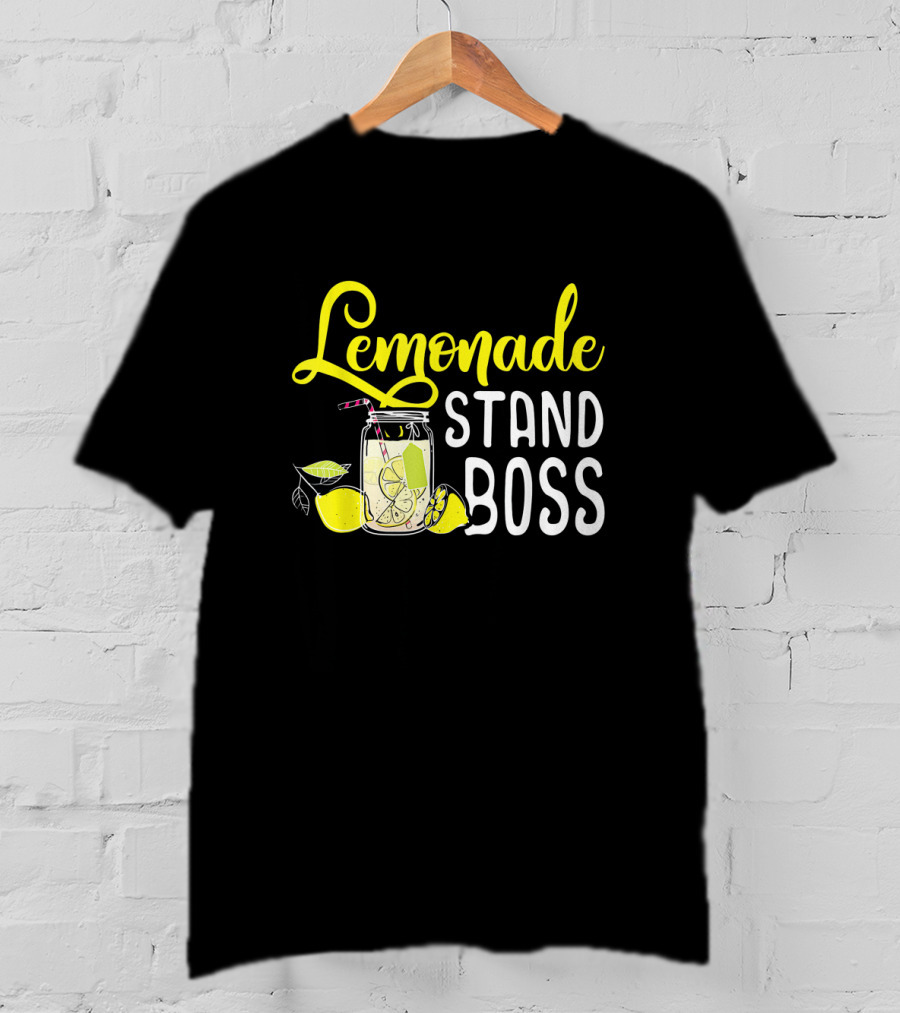 Lemonade Stand Boss With Funny Lemon Juice Graphic And Fresh Citrus T-Shirt