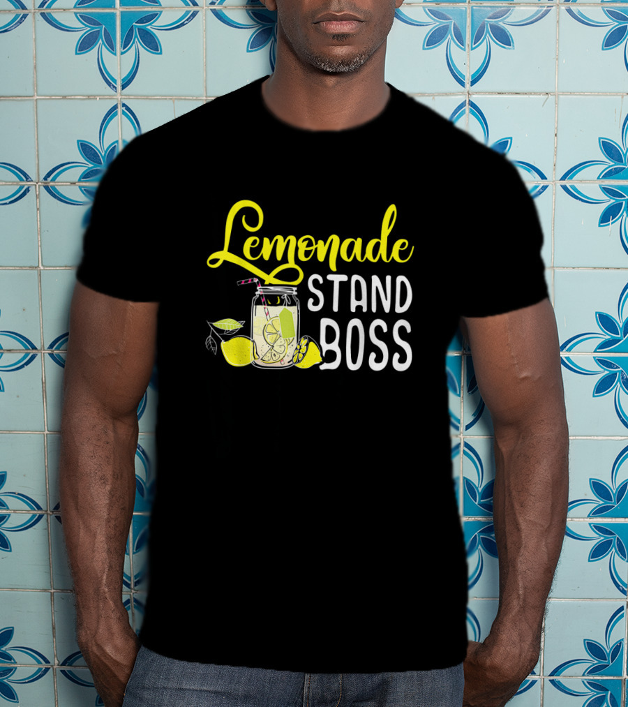 Lemonade Stand Boss With Funny Lemon Juice Graphic And Fresh Citrus T-Shirt