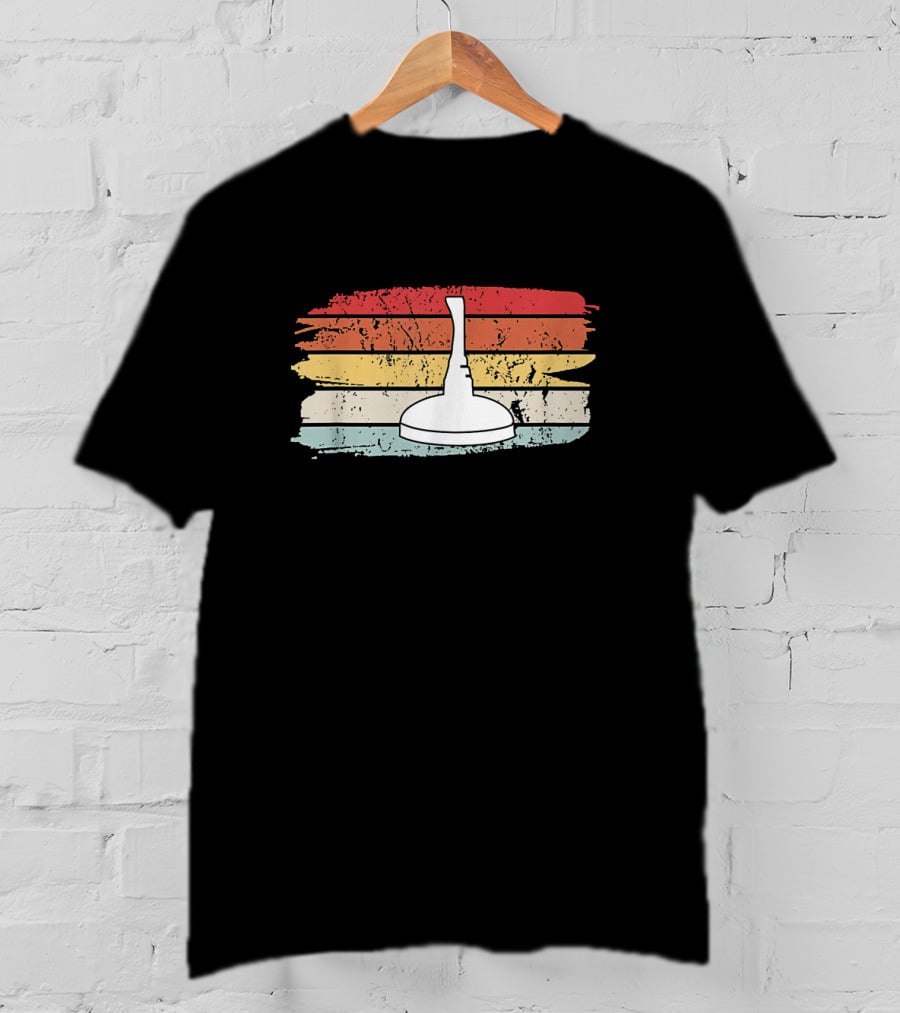Vintage Eisstockschießen Geschenk Stockschützen Retro T-Shirt
