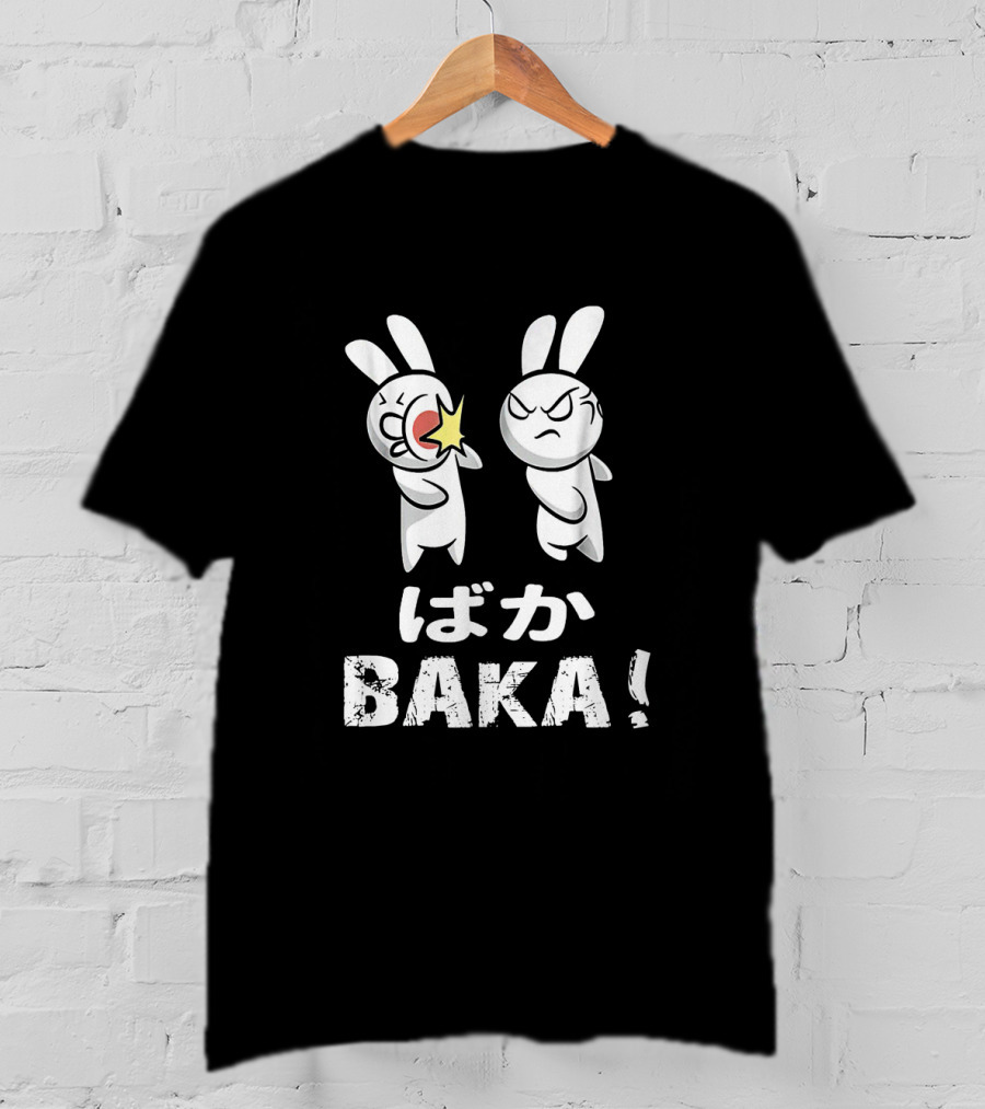 Baka Rabbit Slap Japanese Cute Anime Humor BAKA T-Shirt