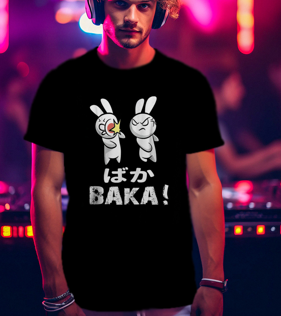 Baka Rabbit Slap Japanese Cute Anime Humor BAKA T-Shirt