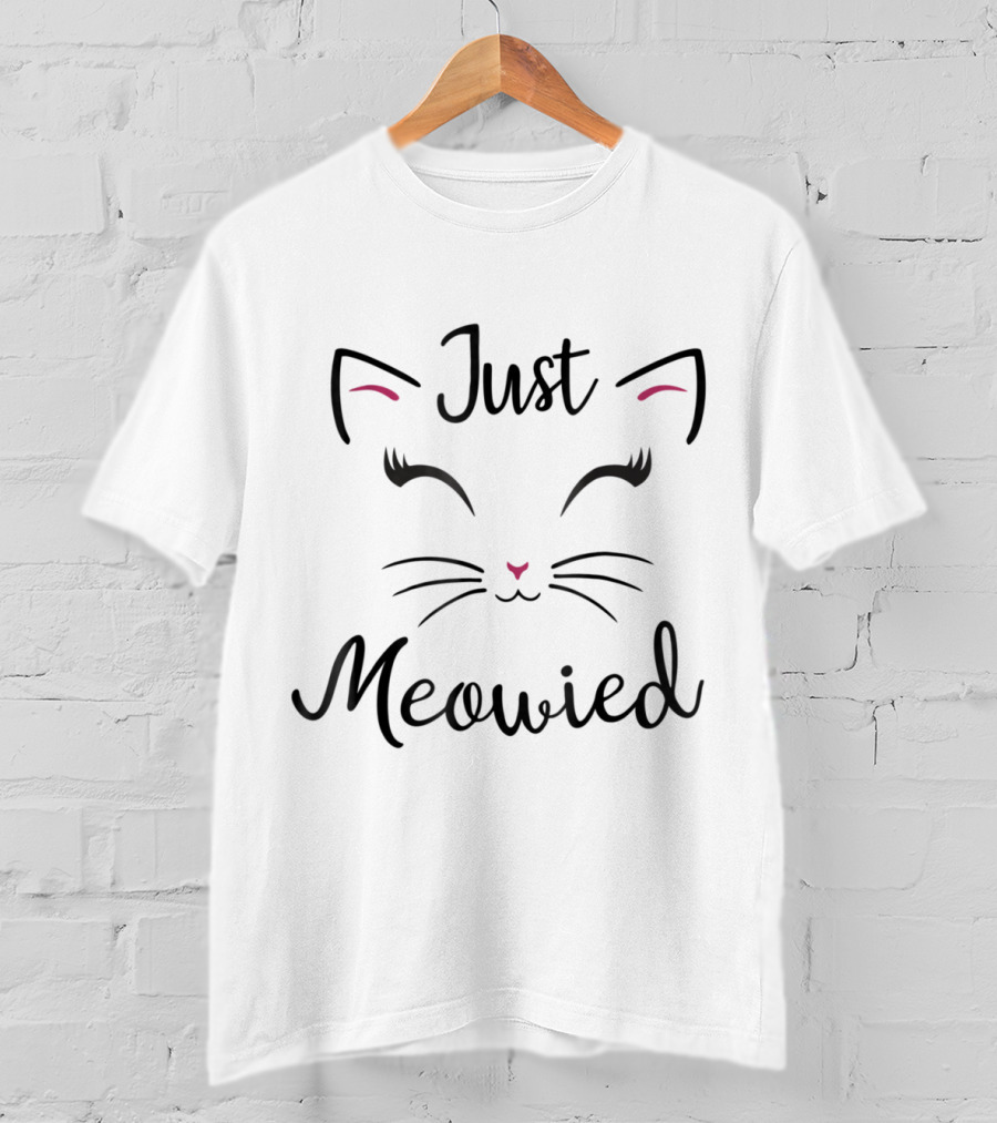 Just Meowied Fun Cat Lover For Married Couple T-Shirt