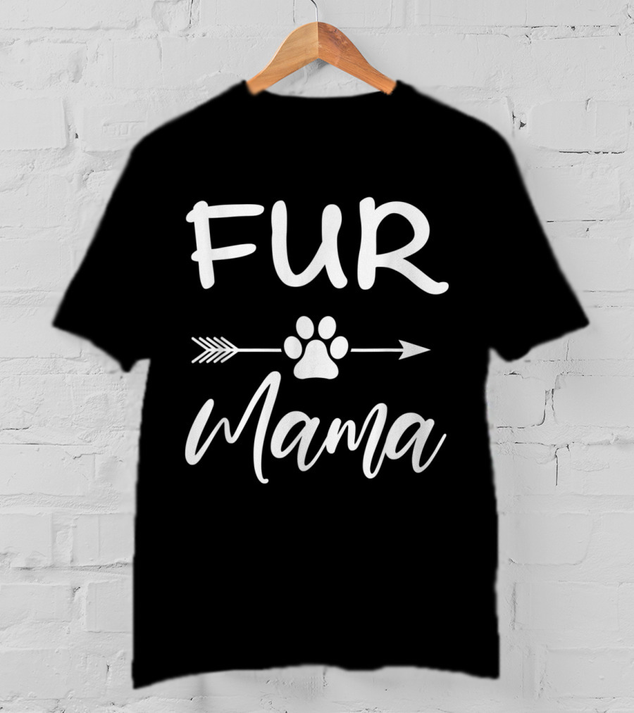 Fur Mama Paw Print Arrow T-Shirt