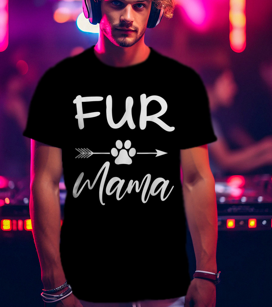 Fur Mama Paw Print Arrow T-Shirt