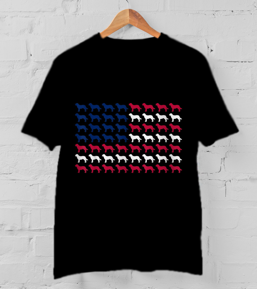 Labrador Retriever USA Flag Patriotic T-Shirt