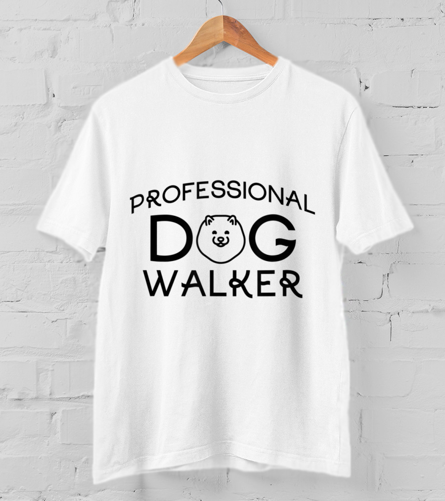 Professional Dog Walker Cute Puppy Pet Lover T-Shirt