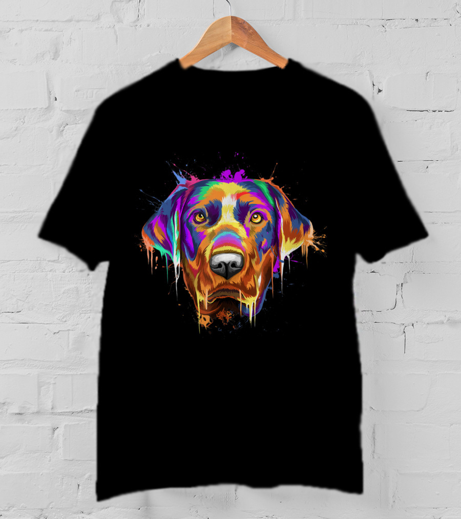 Vibrant Splash Labrador Retriever Art For Lab Lover Gifts T-Shirt