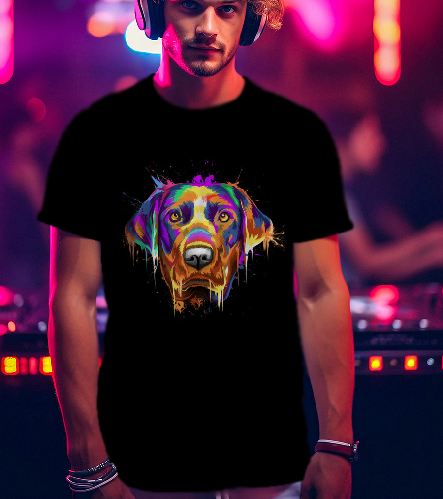 Vibrant Splash Labrador Retriever Art For Lab Lover Gifts T-Shirt