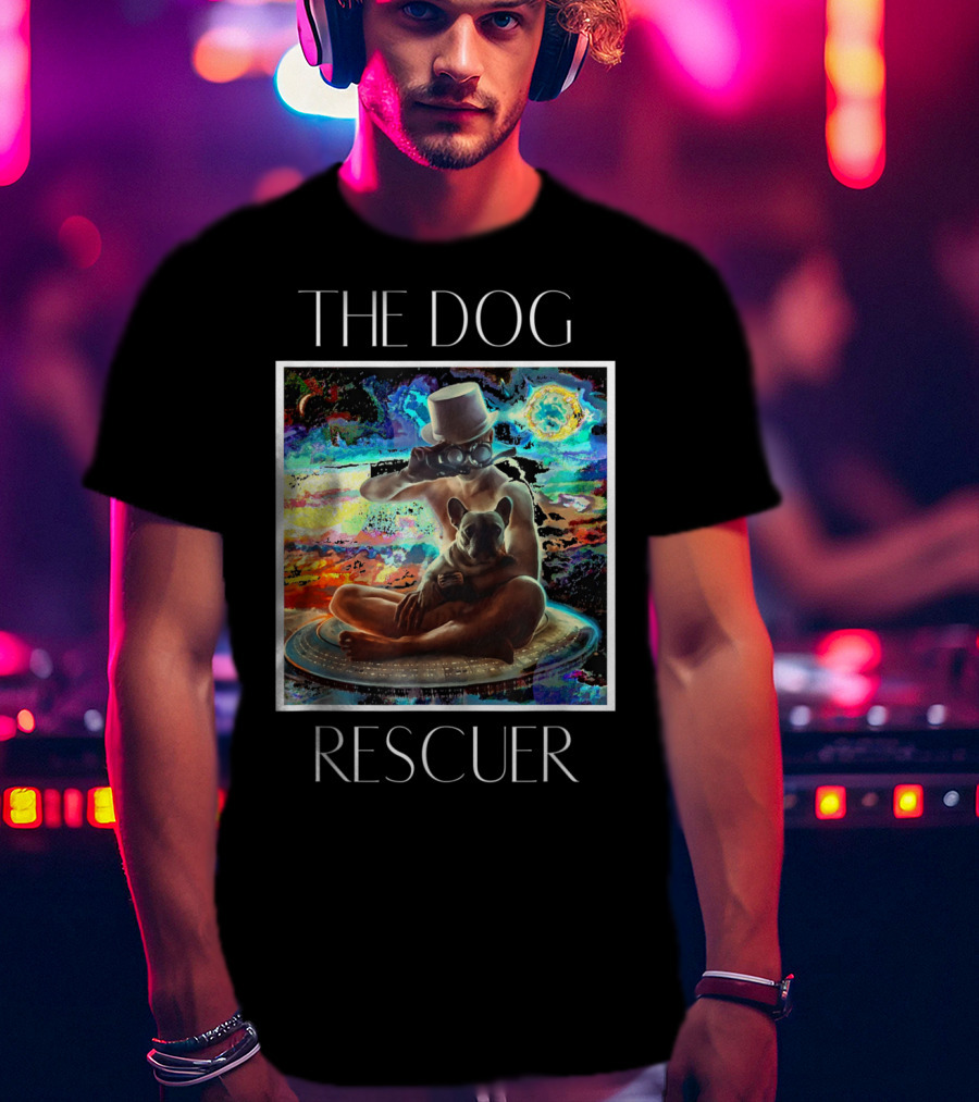 The Dog Rescuer Futuristic Animal Rescue Team Visionary Universe Journey T-Shirt