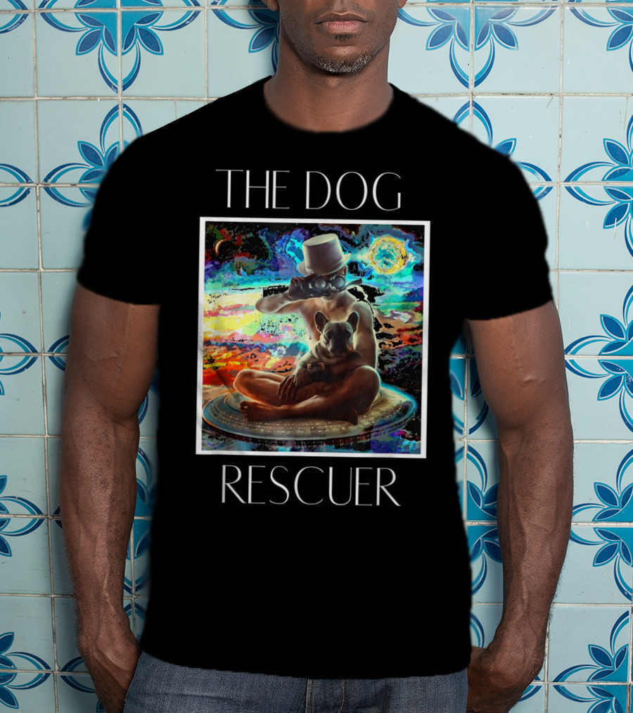 The Dog Rescuer Futuristic Animal Rescue Team Visionary Universe Journey T-Shirt
