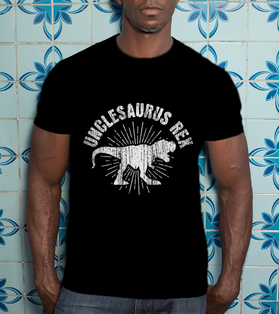 Unclesaurus Rex Funny Vintage Uncle Dinosaur Roaring Family Humor Retro T-Rex T-Shirt