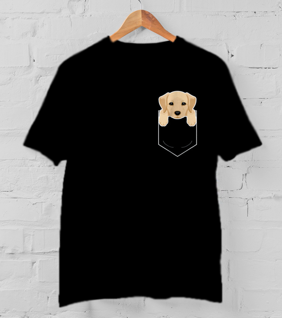 Yellow Lab In My Pocket Cute Dog Owner Labrador Retriever T-Shirt