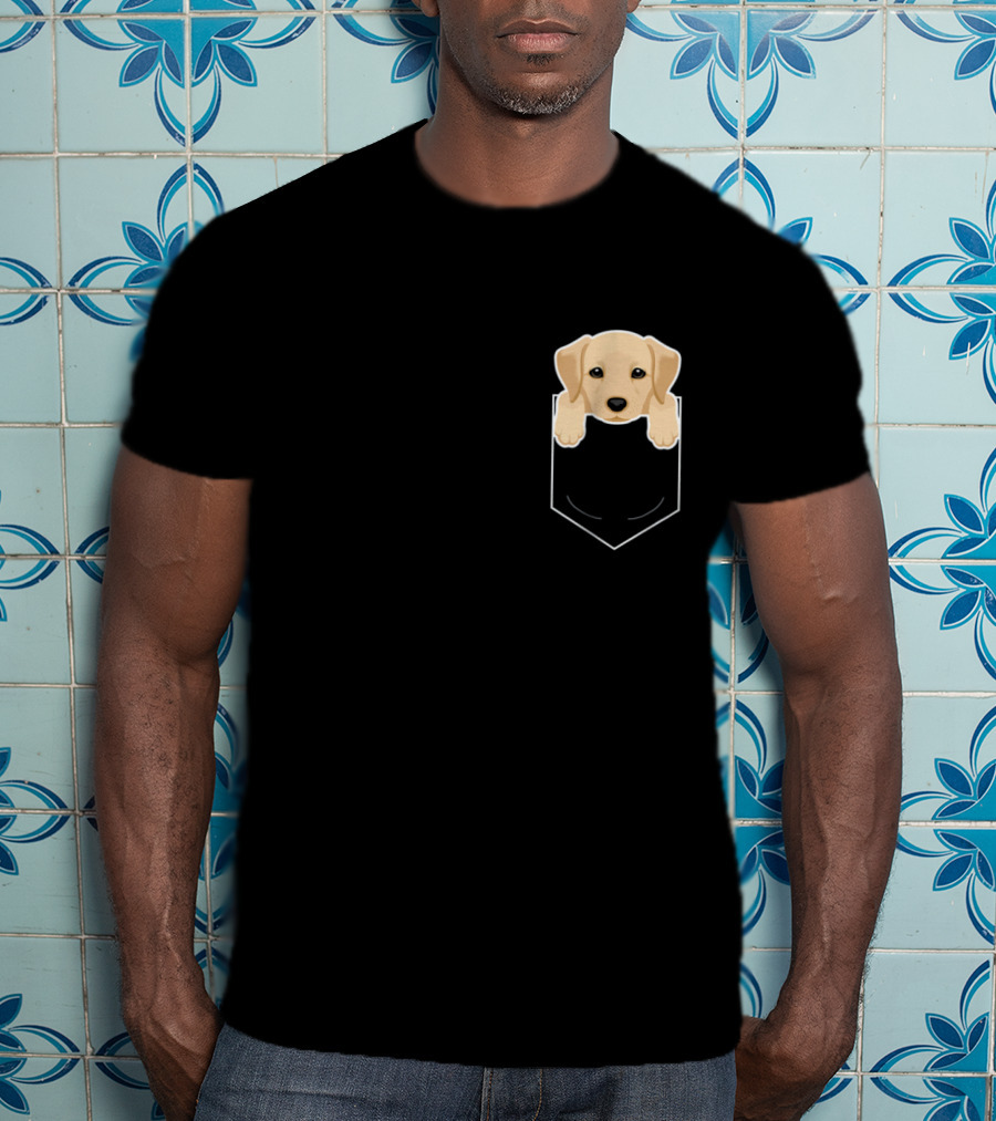 Yellow Lab In My Pocket Cute Dog Owner Labrador Retriever T-Shirt